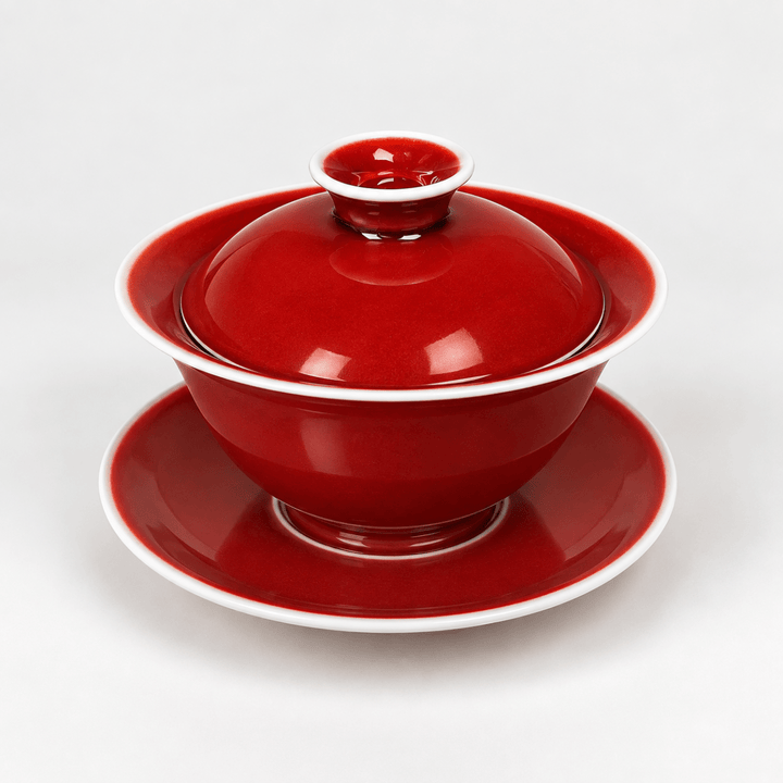 Langhong Gaiwan- Legendary Copper Red of Jingdezhen - Tea and Whisk