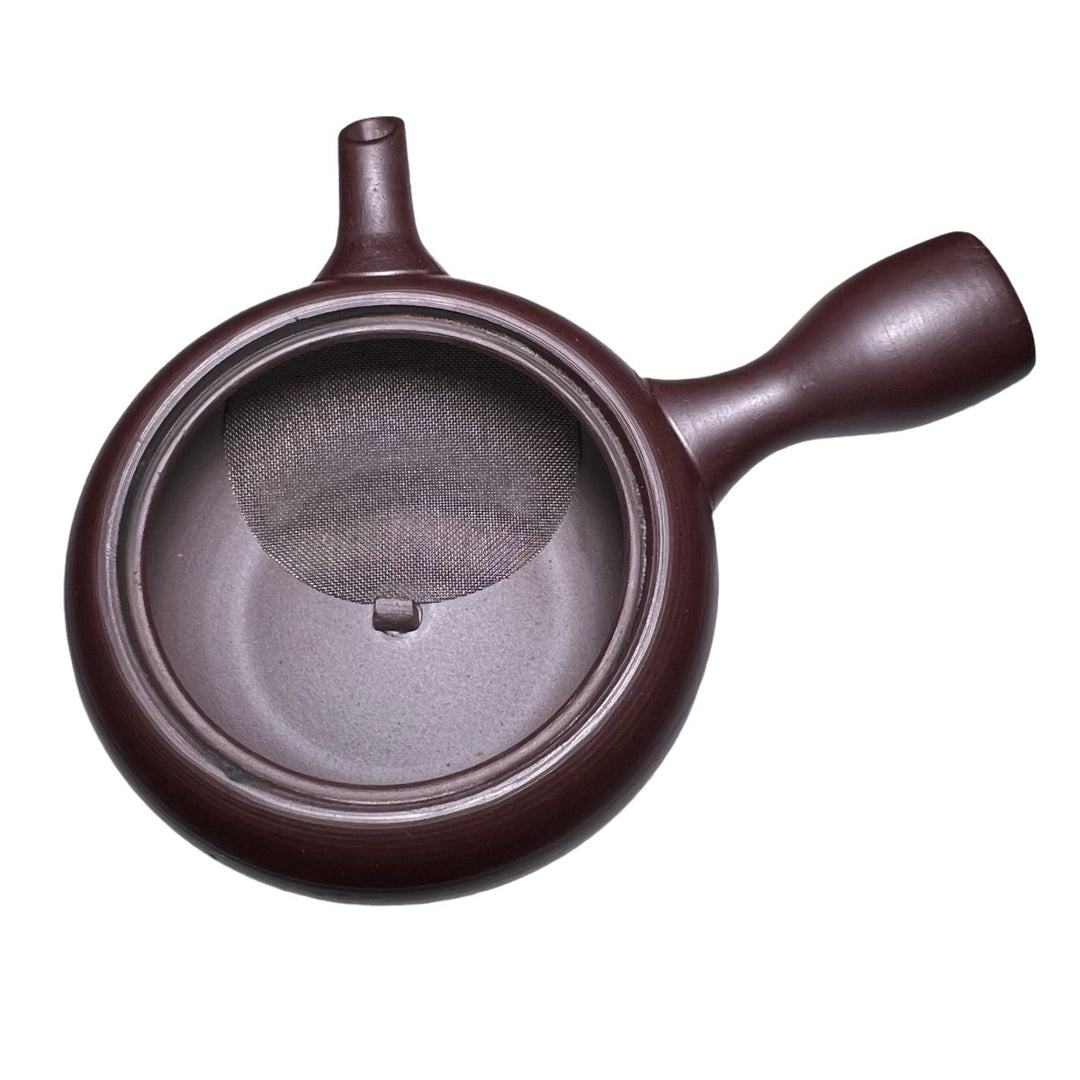 Left - handed Japanese Handmade Kyusu Teapot - Purple - Tea and Whisk