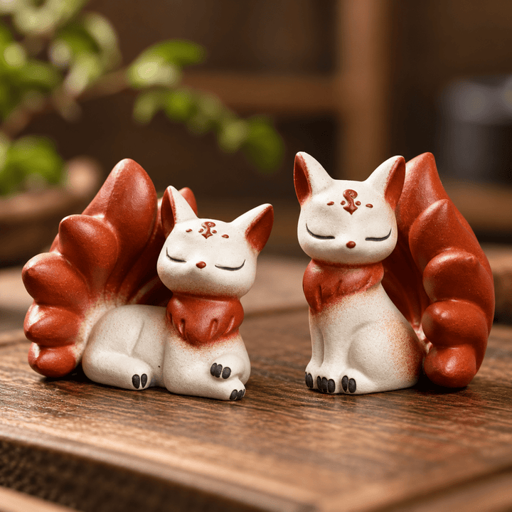Legend Fox -Handmade Yixing Clay Teapet - Tea and Whisk