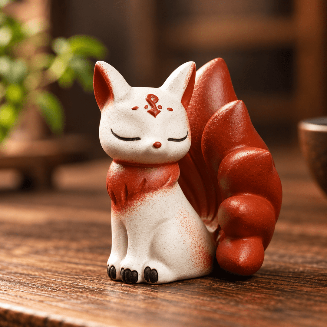 Legend Fox -Handmade Yixing Clay Teapet - Tea and Whisk