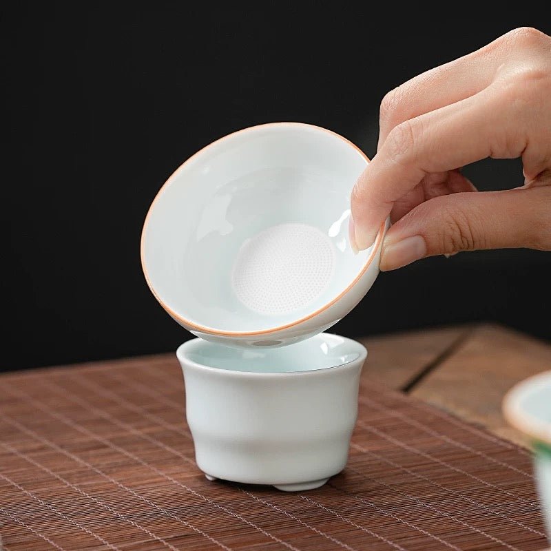 Light Green Ceramic Tea Strainer - Tea and Whisk