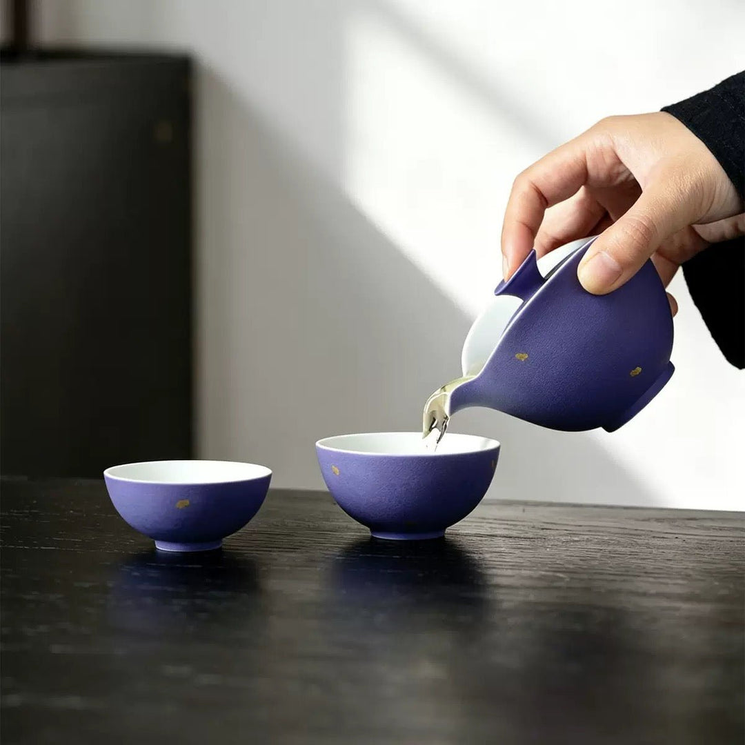 Lilac Moonlight Portable Tea Set - Tea and Whisk