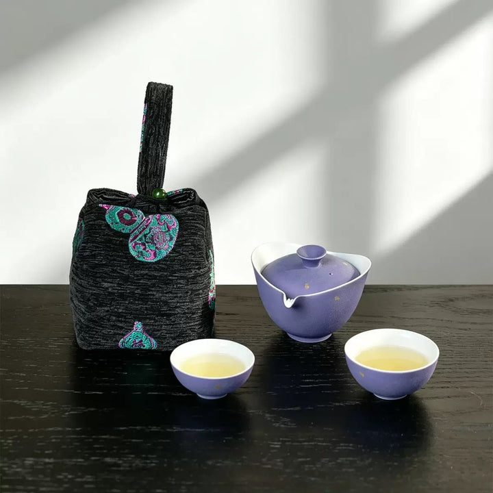 Lilac Moonlight Portable Tea Set - Tea and Whisk