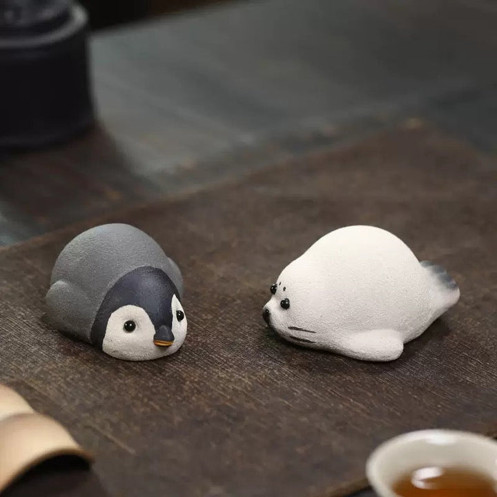 Little Arctic Friends -Handmade Clay Tea Pet - Tea and Whisk