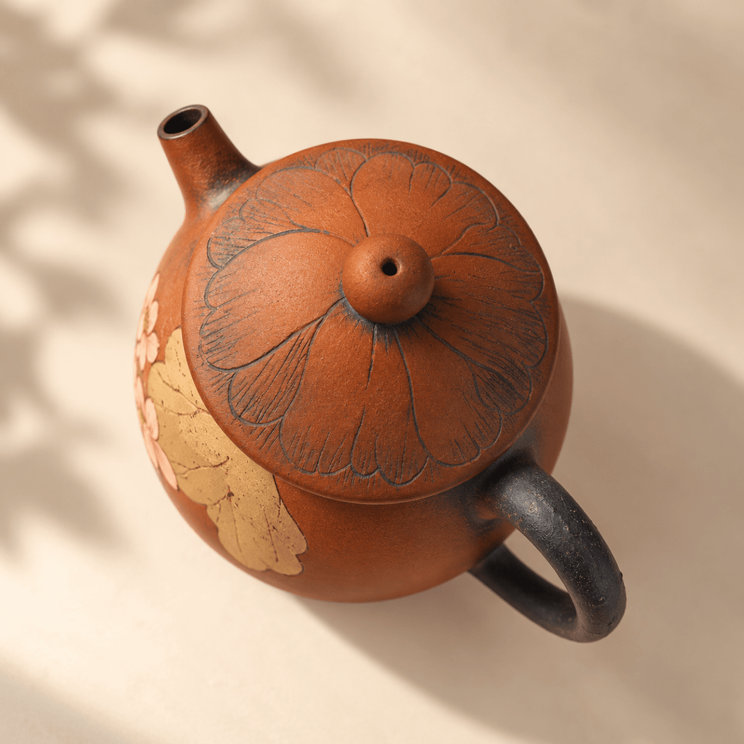 Lotus Moonlight – Master Fully Handmade Jianshui Teapot | 120ml - Tea and Whisk