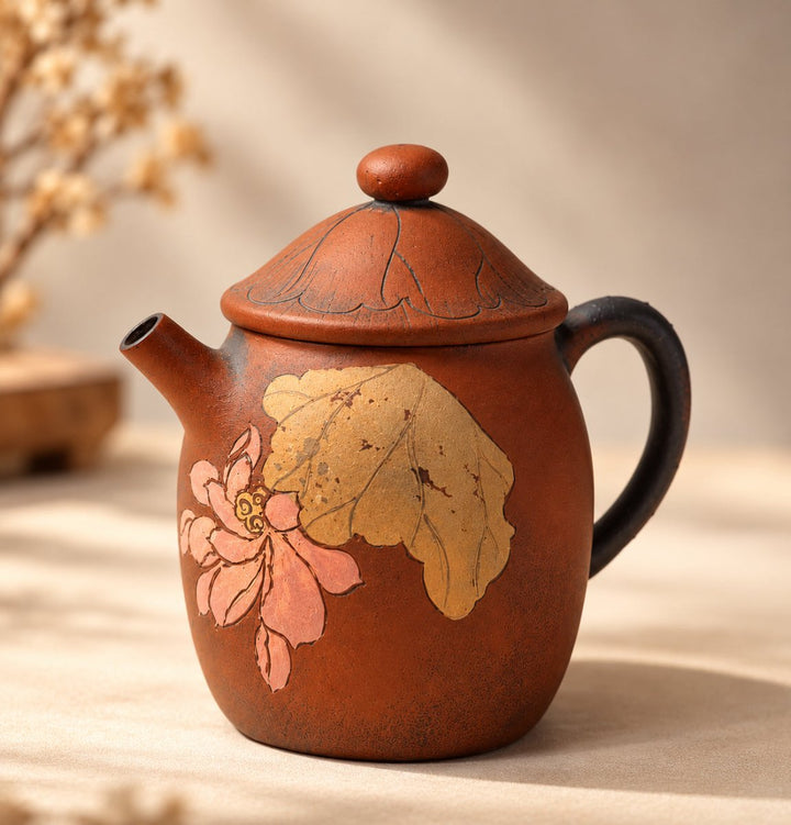 Lotus Moonlight – Master Fully Handmade Jianshui Teapot | 120ml - Tea and Whisk