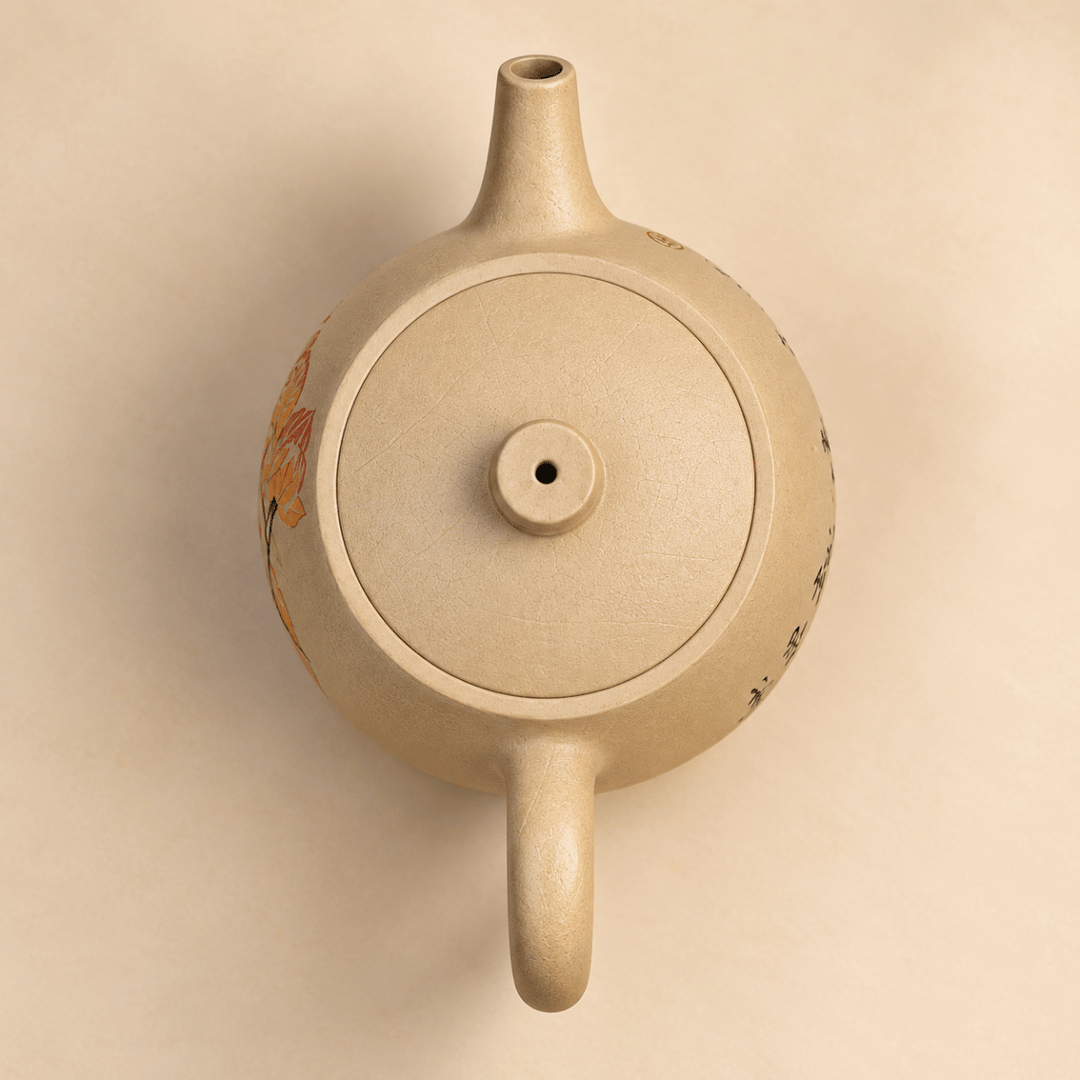 Lotus Pond Serenity Jianshui Handmade Teapot – Rare Beige Clay | 200ml - Tea and Whisk