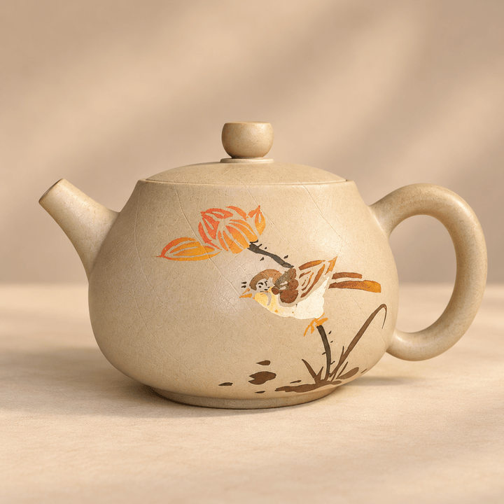 Lotus Pond Serenity Jianshui Handmade Teapot – Rare Beige Clay | 200ml - Tea and Whisk