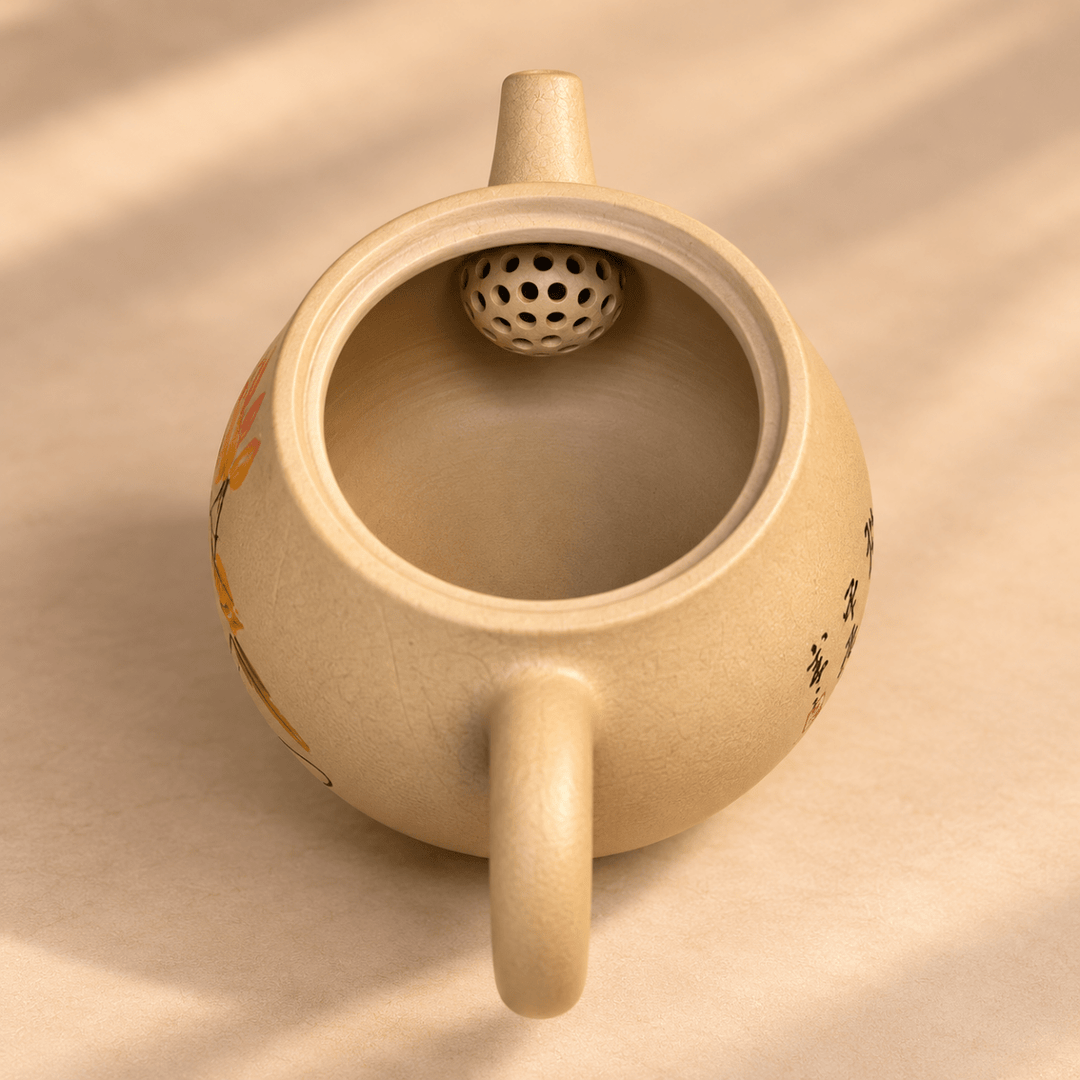 Lotus Pond Serenity Jianshui Handmade Teapot – Rare Beige Clay | 200ml - Tea and Whisk