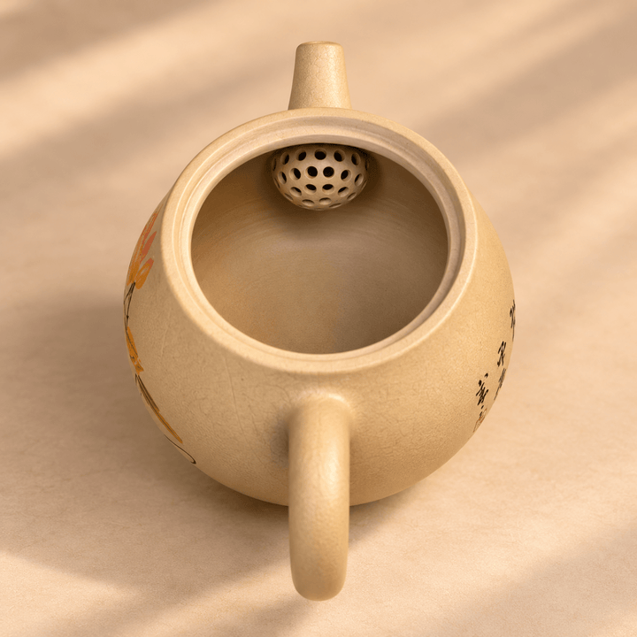 Lotus Pond Serenity Jianshui Handmade Teapot – Rare Beige Clay | 200ml - Tea and Whisk