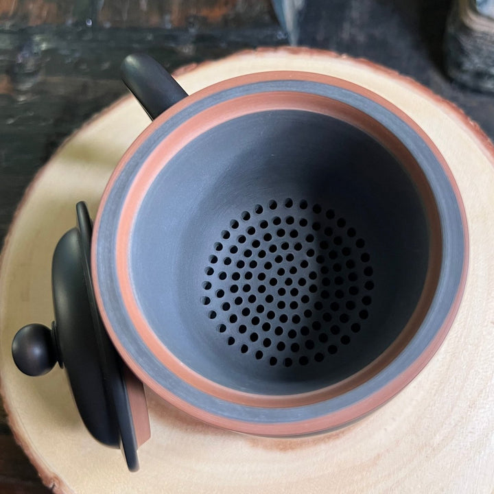 Lotus Reverie - Jianshui Handcrafted Office Tea Mug with Strainer&Lid - Tea and Whisk