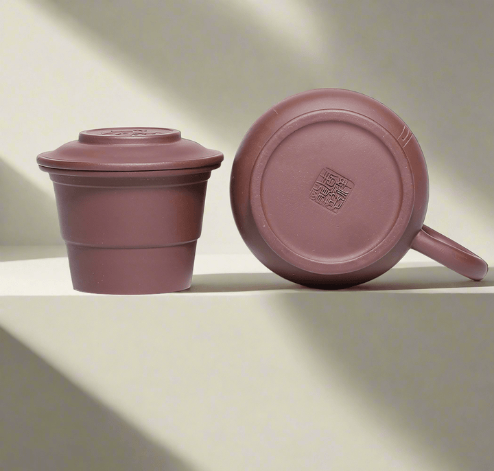 Master Zhou Yixing Premium Clay Mug Set - Tea and Whisk