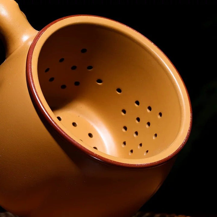 Master Zhou Yixing Premium Yellow Clay Mug Set - Tea and Whisk