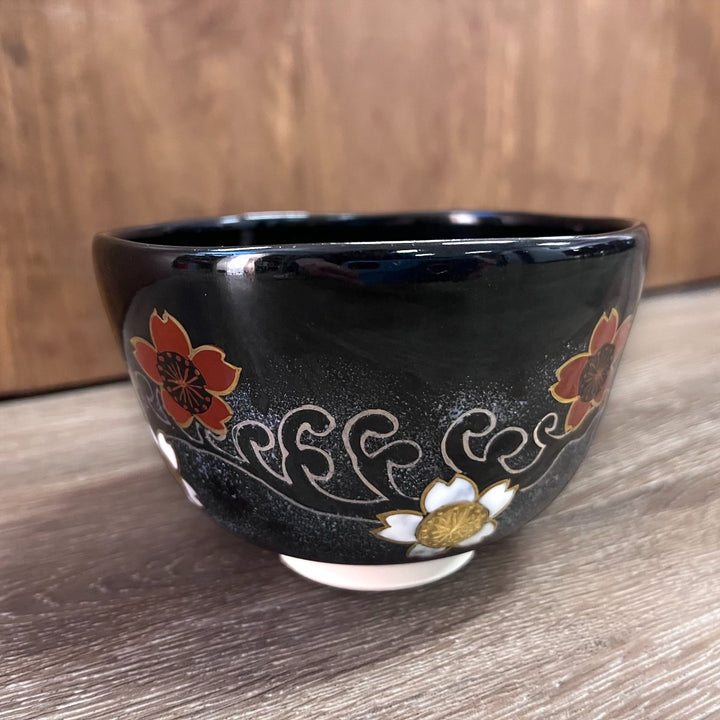 Matcha Bowl Kyoyaki - Hana Arashi - Tea and Whisk