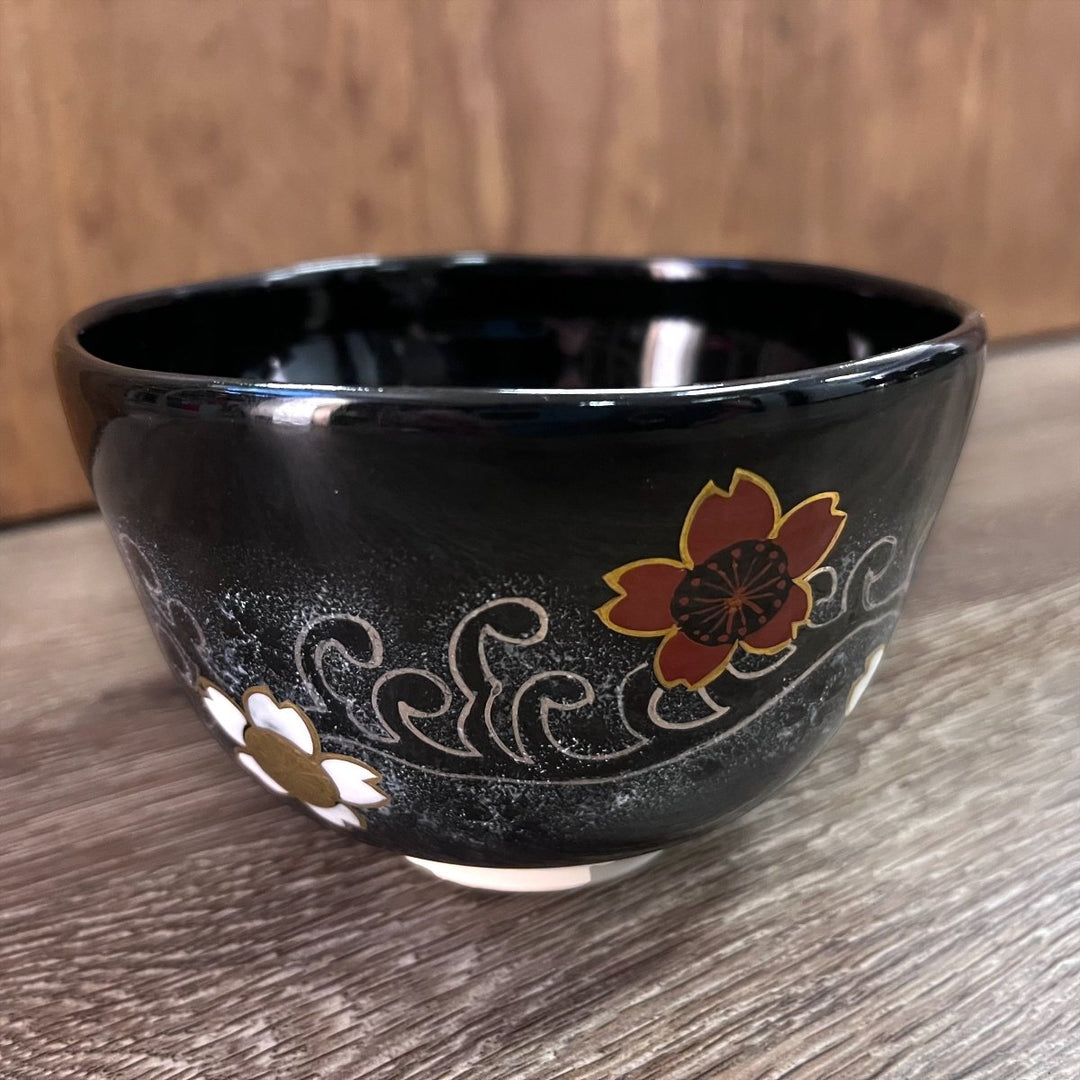 Matcha Bowl Kyoyaki - Hana Arashi - Tea and Whisk