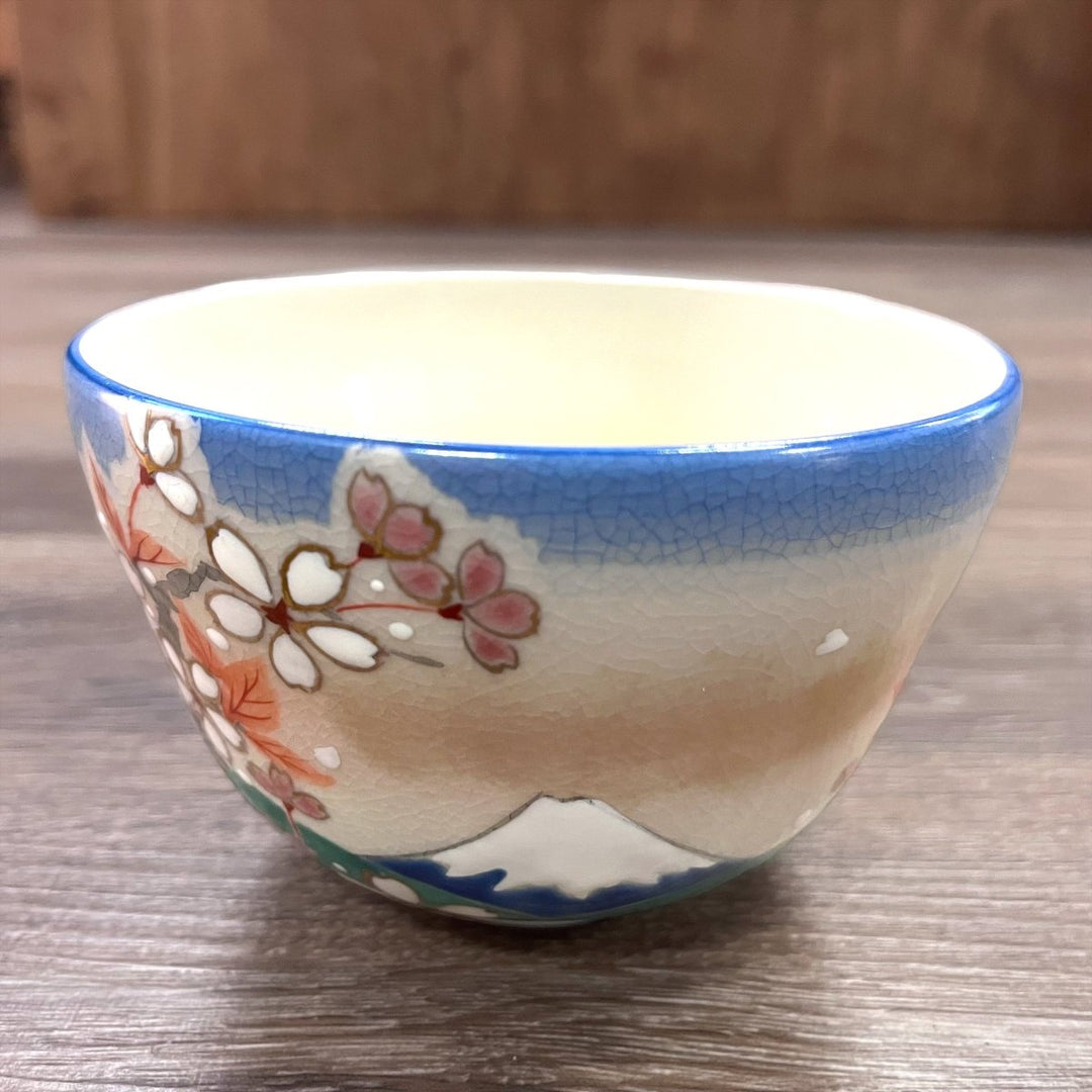 Matcha Bowl Kyoyaki - Sakura and Fuji - Tea and Whisk