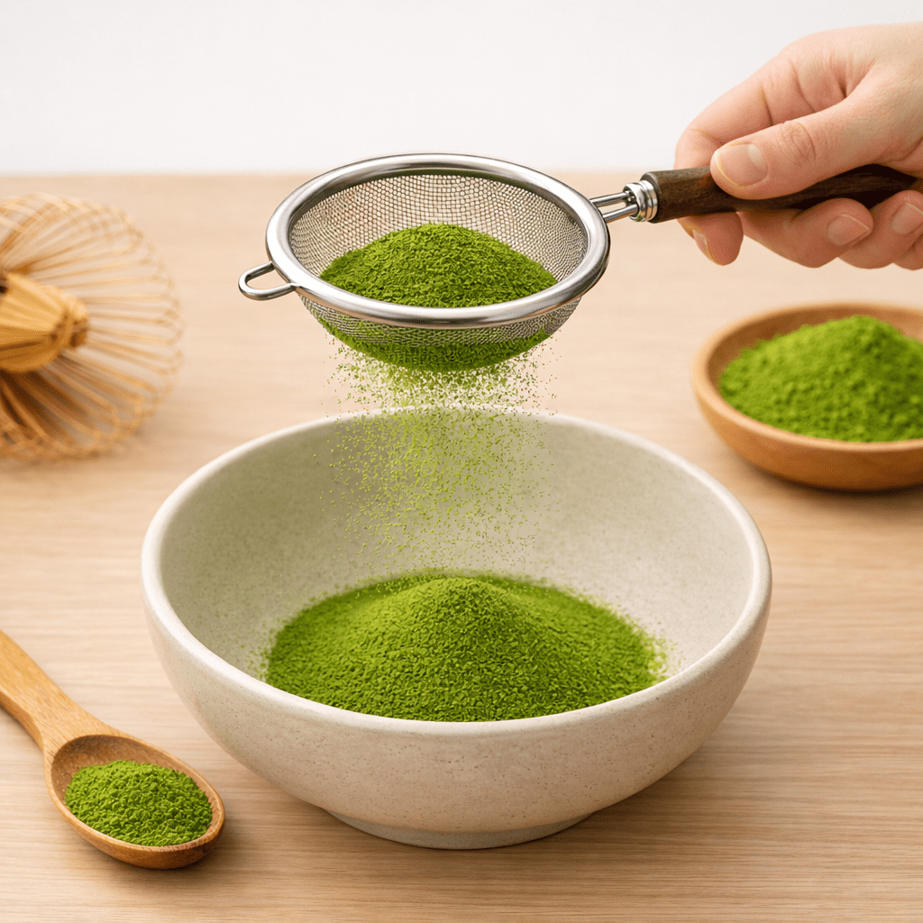 Matcha Strainer with Wooden Handle - Tea and Whisk