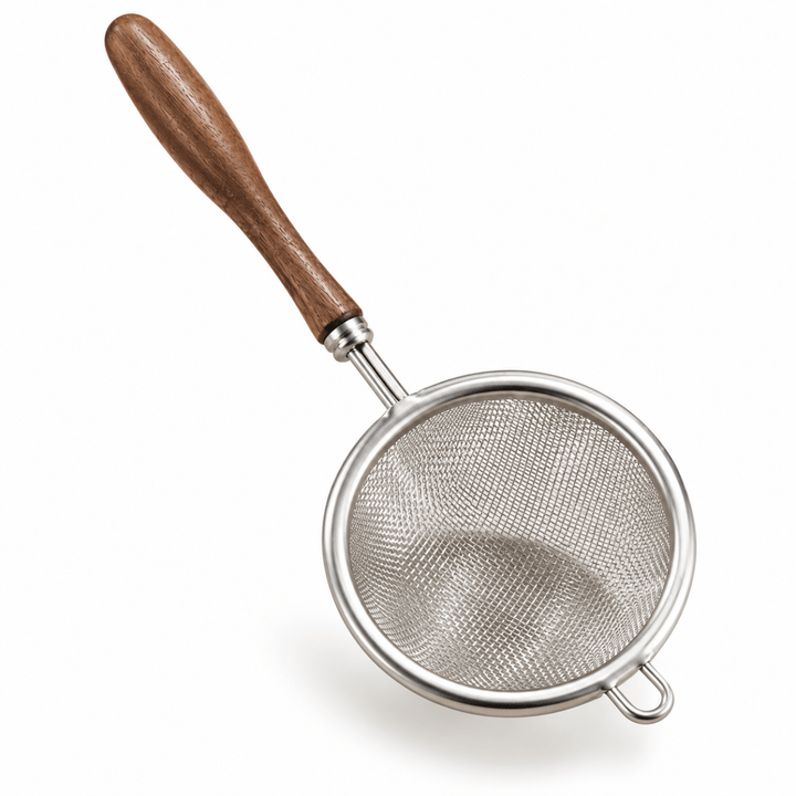 Matcha Strainer with Wooden Handle - Tea and Whisk