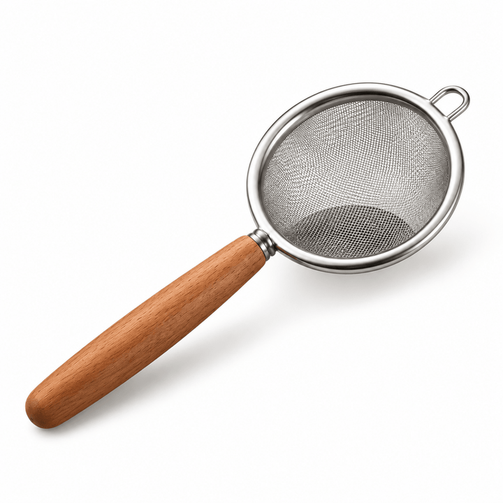 Matcha Strainer with Wooden Handle - Tea and Whisk