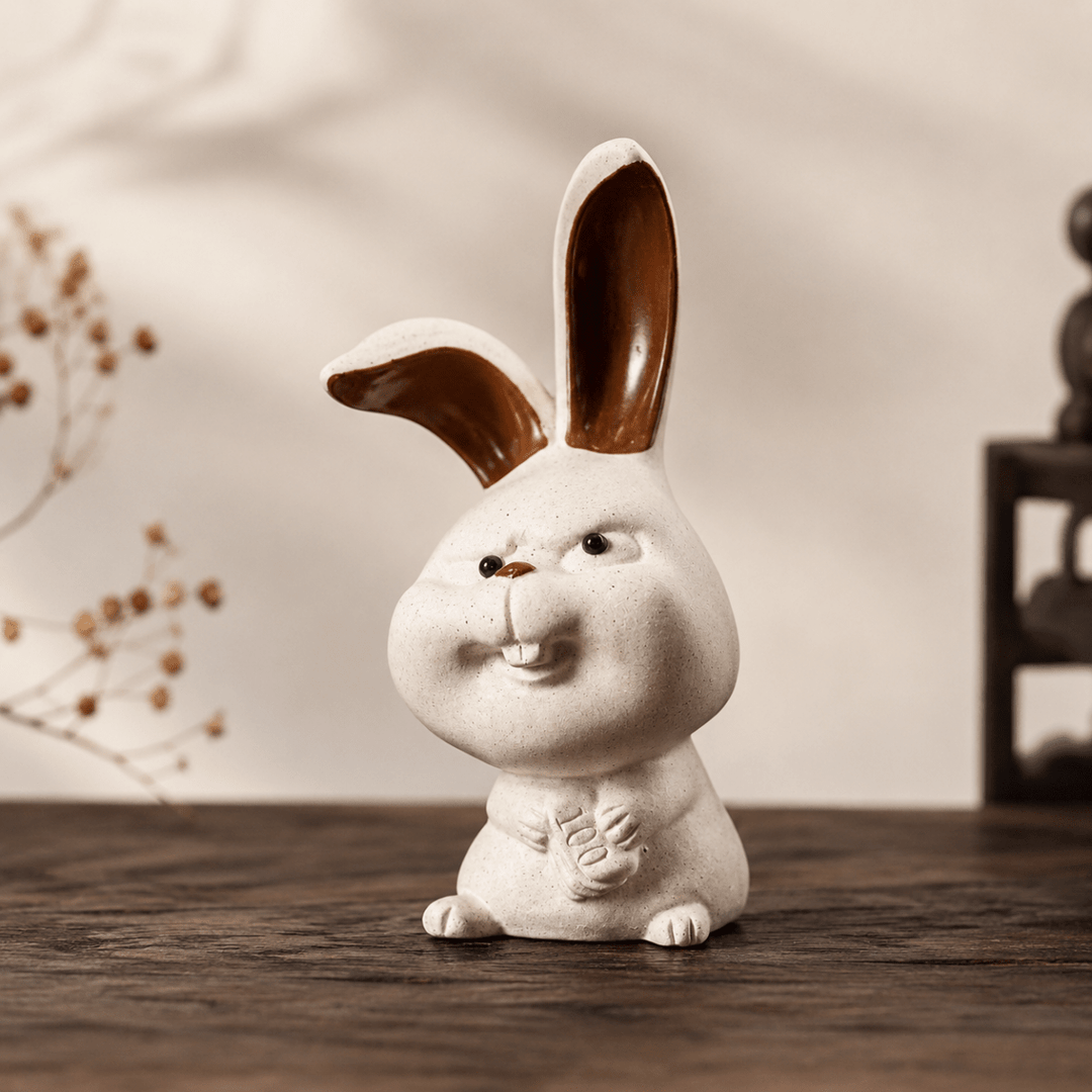 Mischief Bunny – Handmade Clay Tea Pet - Tea and Whisk