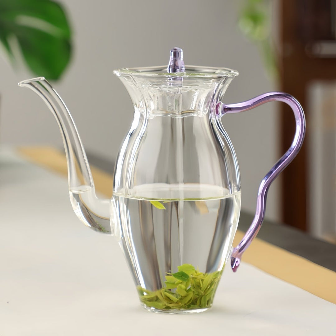 Narcissus Flower Glass Teapot - Tea and Whisk