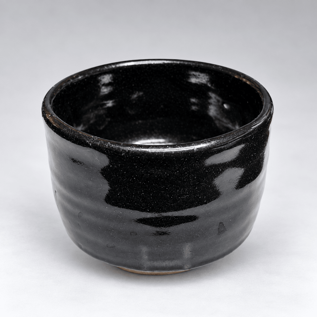 Obsidian Ripple - Japanese Handmade Shigayaki Matcha Bowl - Tea and Whisk