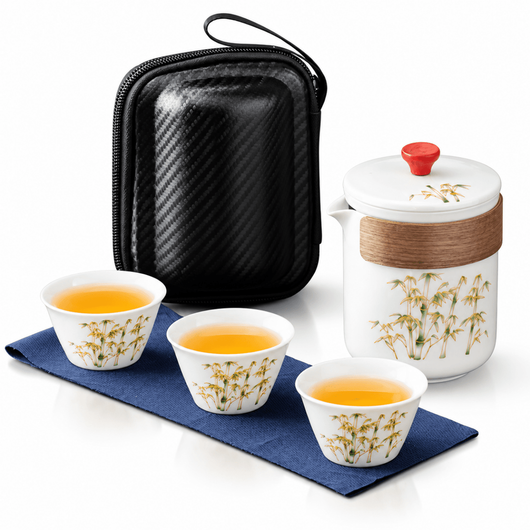 Oriental Charm Travel Tea Set Collection - Tea and Whisk