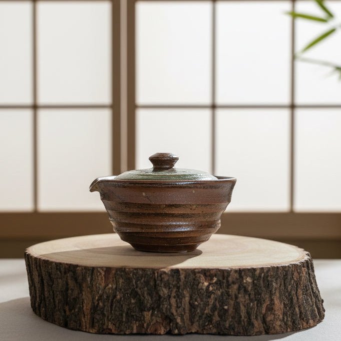 Orihime - Japanese Handmade Shigayaki Hobin Shiboridashi - Tea and Whisk