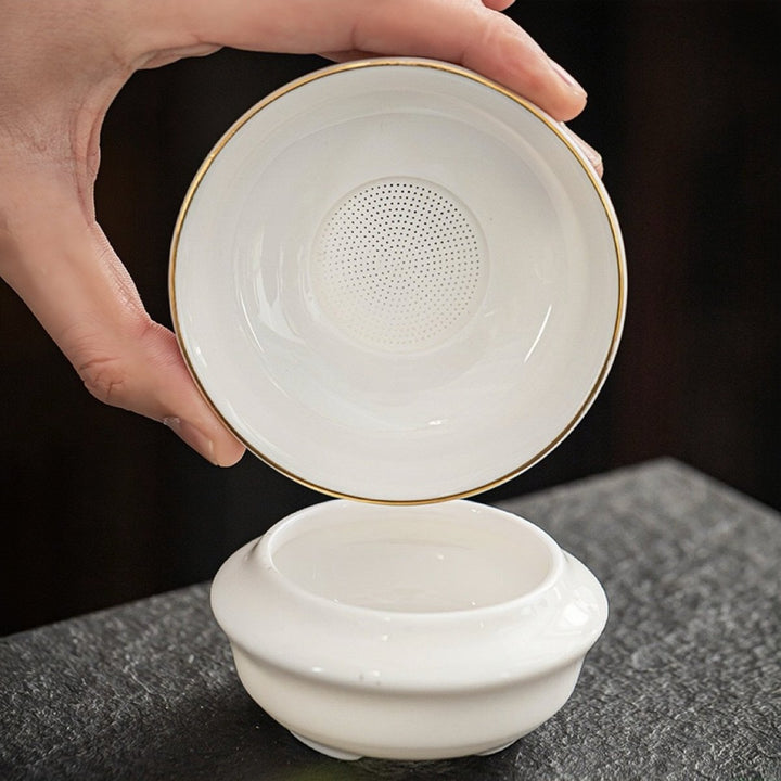 Phoenix Song -Premium Jade Porcelain Complete Gongfu Tea Set - Tea and Whisk
