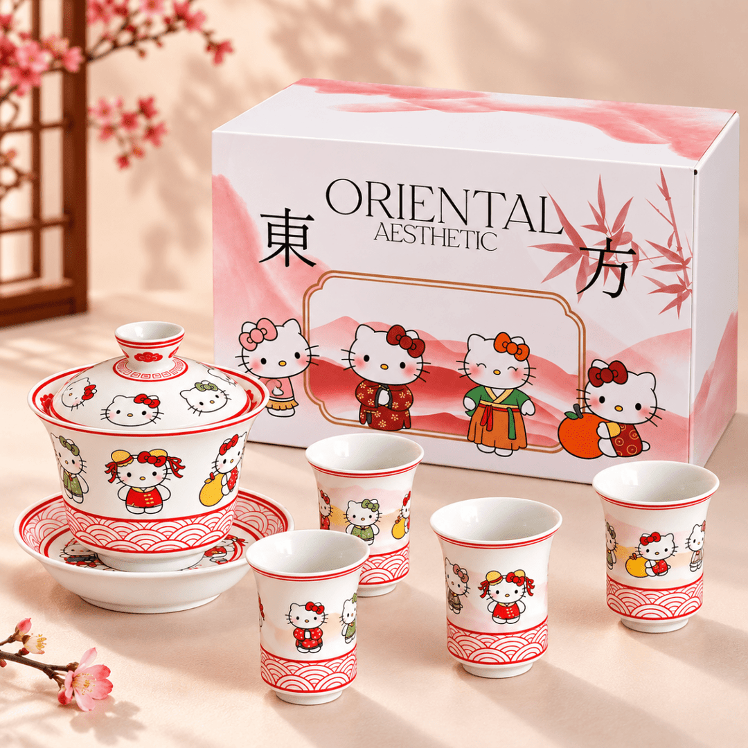 Playful Cartoon-style Gaiwan and Teacup Collection (Limited Edition) - Tea and Whisk