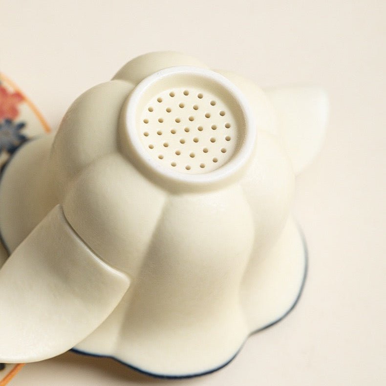 Playful Garden Cat Office/Travel Tea Mug with Infuser&Plate - Tea and Whisk