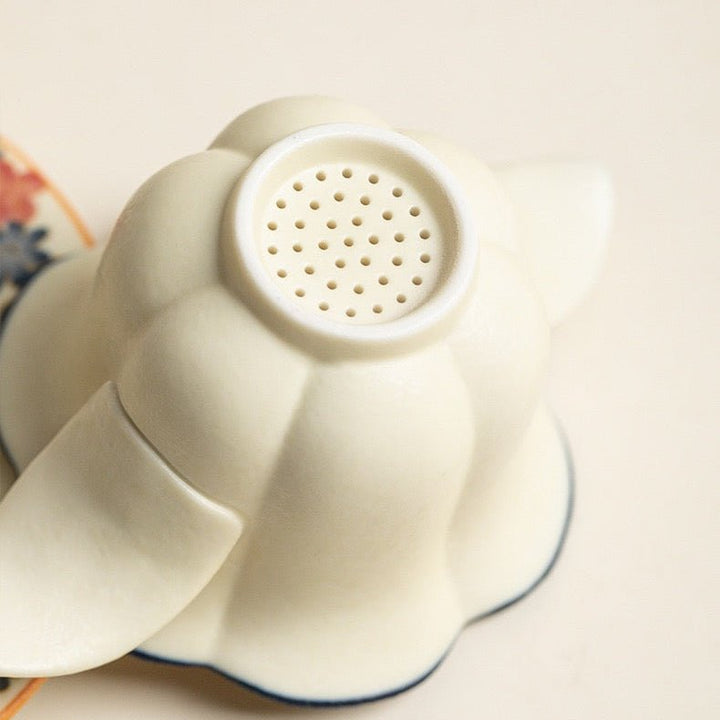 Playful Garden Cat Office/Travel Tea Mug with Infuser&Plate - Tea and Whisk