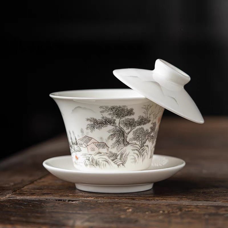 Premium Porcelain Daily Gaiwan - Tea and Whisk