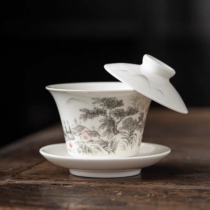 Premium Porcelain Daily Gaiwan - Tea and Whisk
