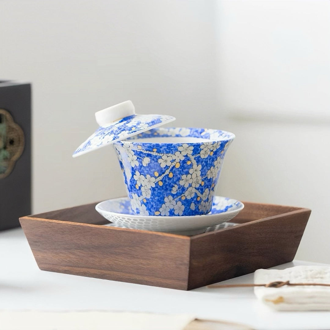 Premium Porcelain Daily Gaiwan Collection - Tea and Whisk
