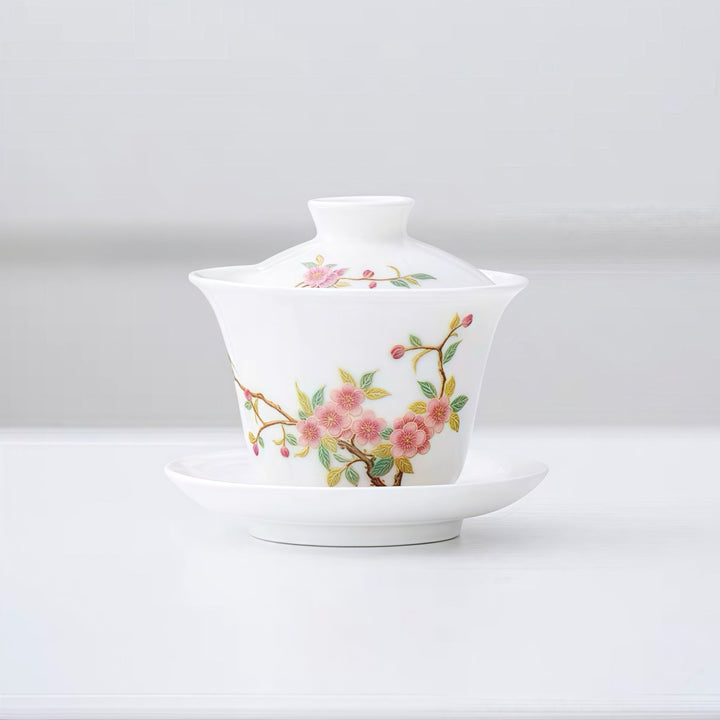 Premium Porcelain Daily Gaiwan Collection - Tea and Whisk