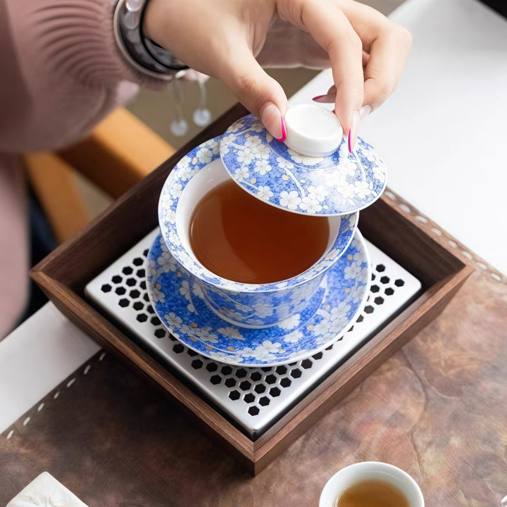 Premium Porcelain Daily Gaiwan Collection - Tea and Whisk