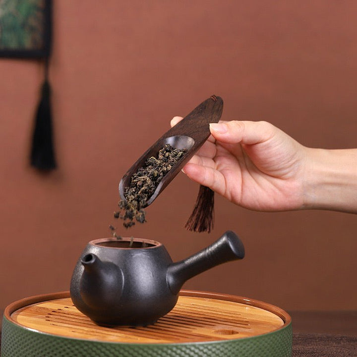 Premium Wooden Loose Leaf Tea Scoop - Tea and Whisk