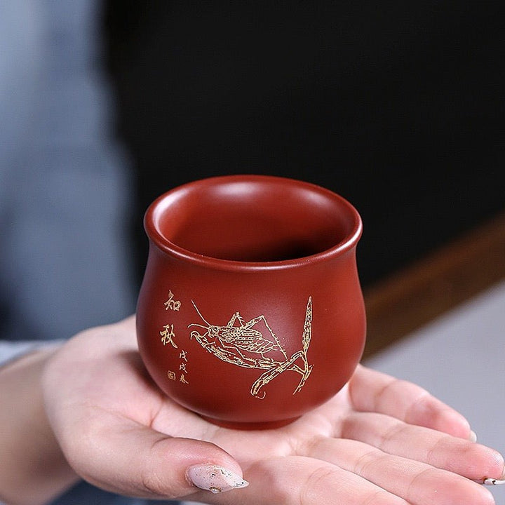 Premium Yixing Red Clay Teacup - Tea and Whisk