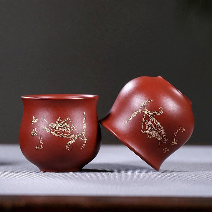 Premium Yixing Red Clay Teacup - Tea and Whisk