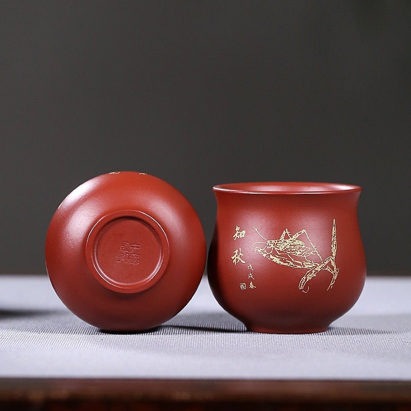 Premium Yixing Red Clay Teacup - Tea and Whisk