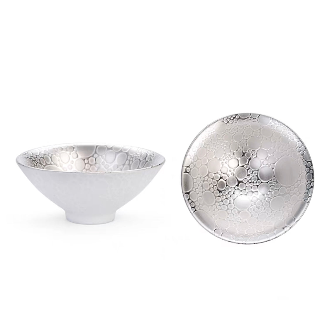 Pure Silver Plated Tea cup - Tea and Whisk