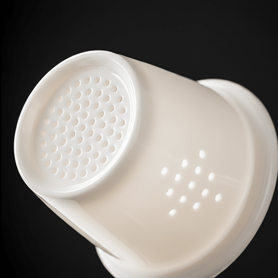Pure White Porcelain Office Travel Tea Mug with Infuser - Tea and Whisk
