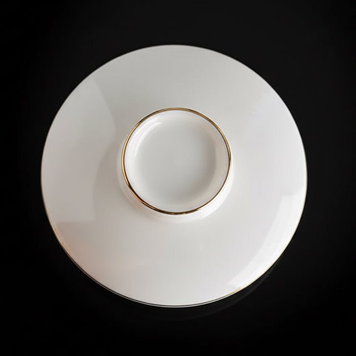 Pure White Porcelain Office Travel Tea Mug with Infuser - Tea and Whisk