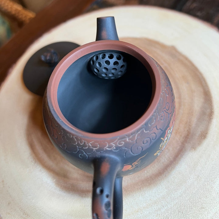 Qi Lin Dragon- Master Handmade Jianshui Teapot - Tea and Whisk
