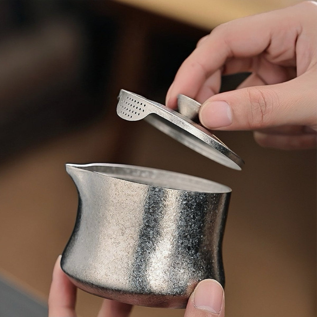 Quiet Path - Lifetime Double - wall Titanium Travel Tea Set - Tea and Whisk