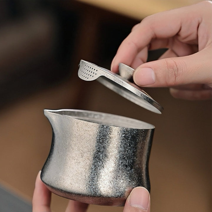 Quiet Path - Lifetime Double - wall Titanium Travel Tea Set - Tea and Whisk