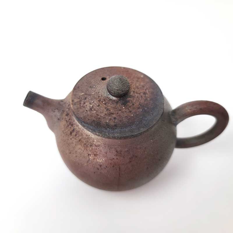 Rich Wood - fired Teapot - Tea and Whisk