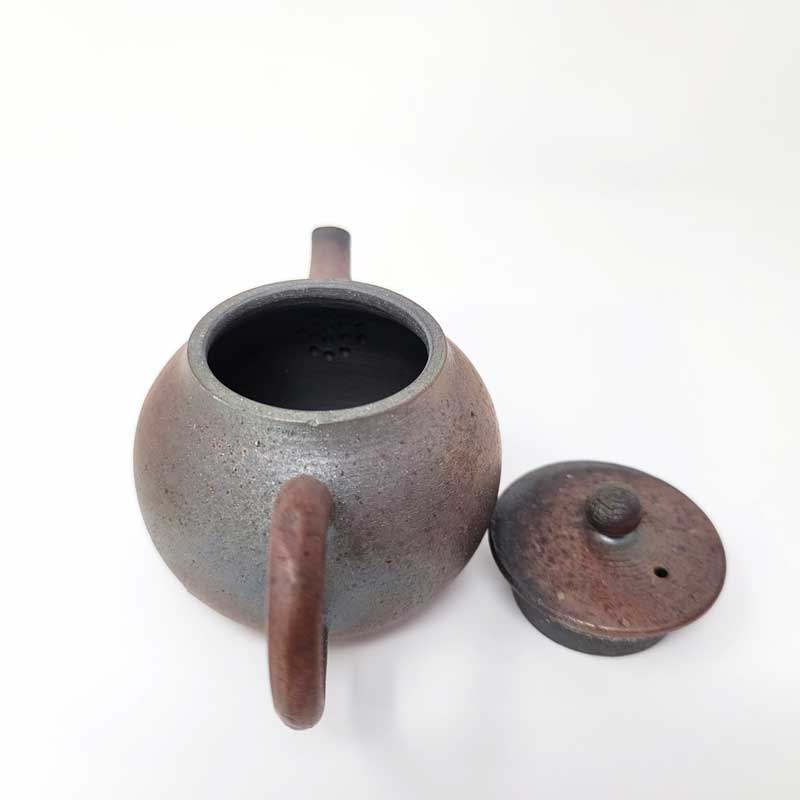 Rich Wood - fired Teapot - Tea and Whisk