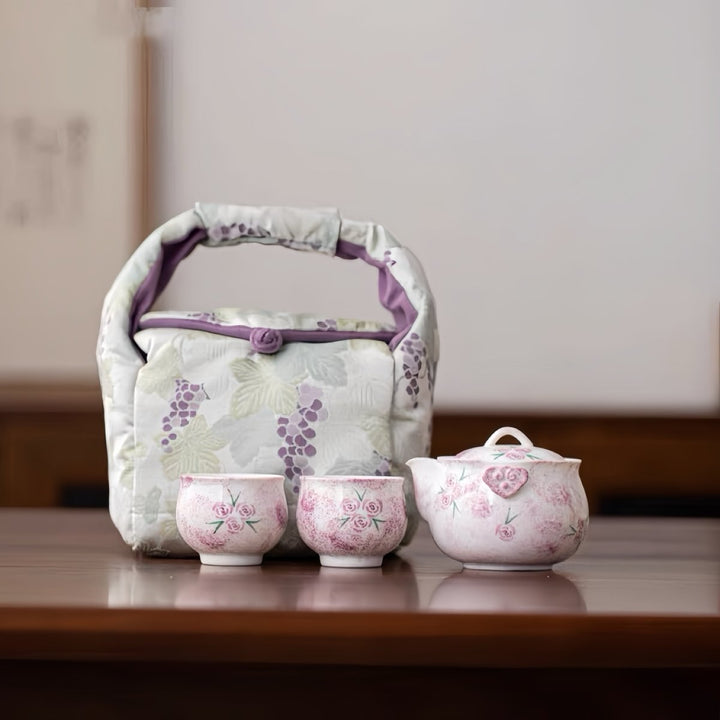 Rose Blossom Travel Tea Set - Tea and Whisk